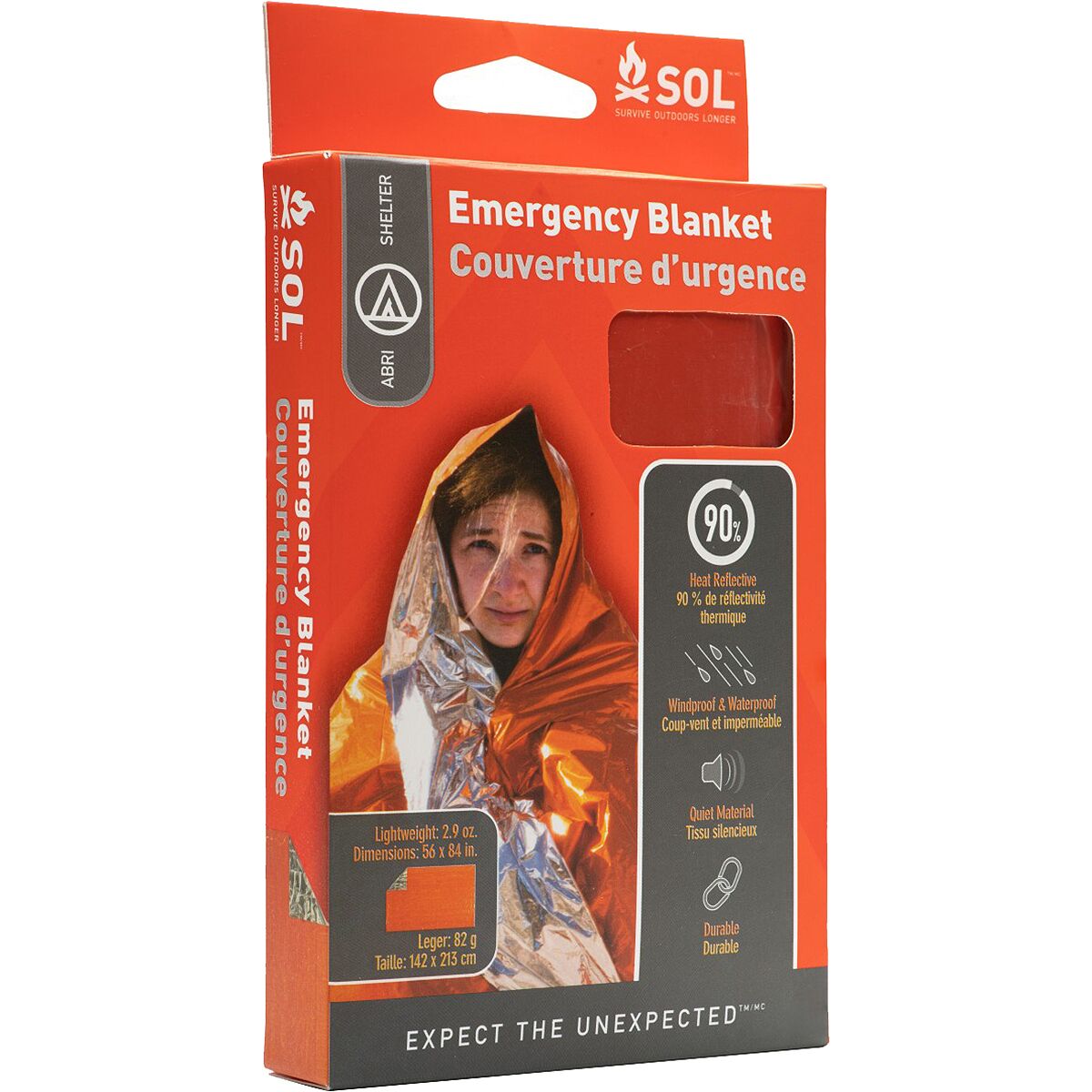 S.O.L Survive Outdoors Longer Emergency Blanket