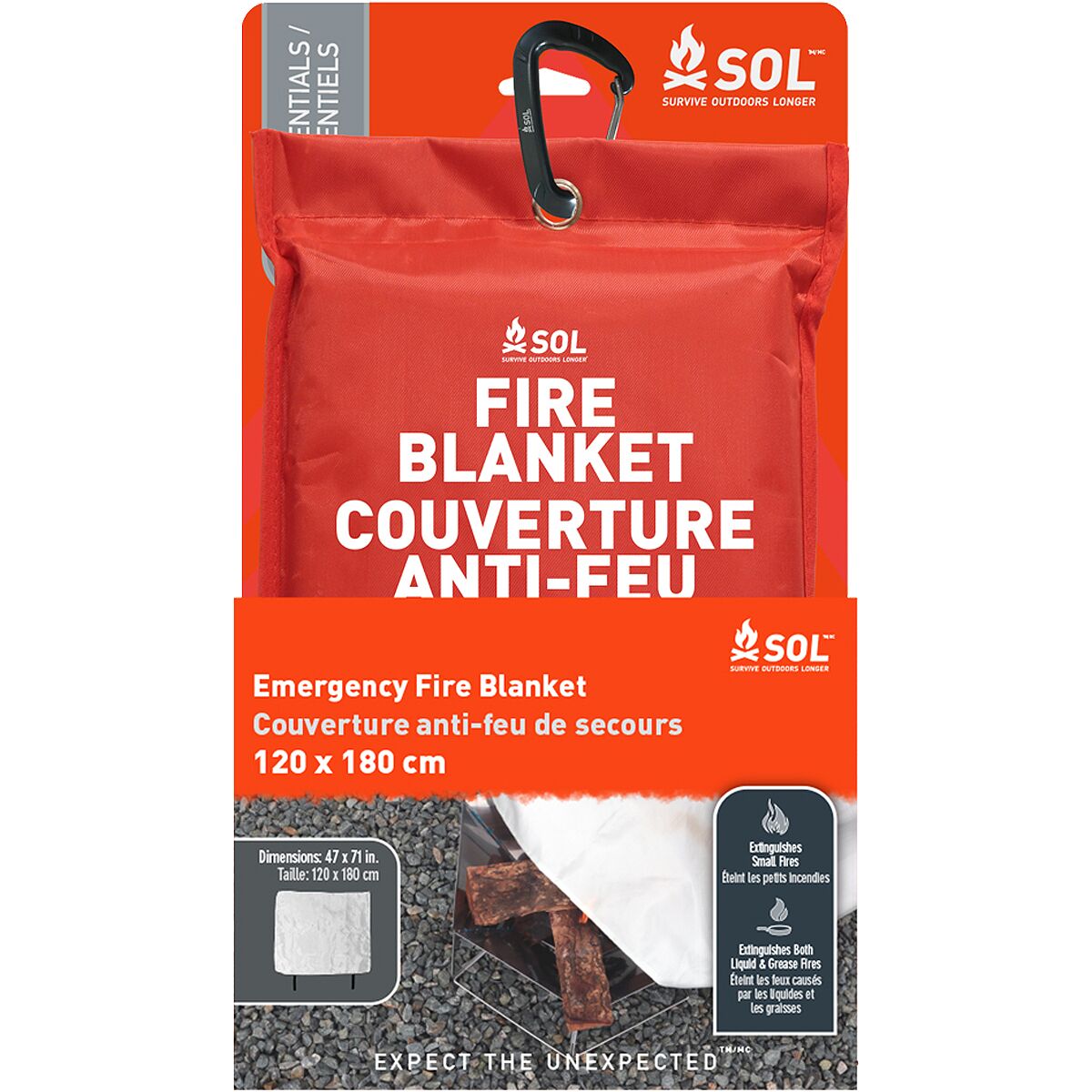 S.O.L Survive Outdoors Longer Emergency Fire Blanket