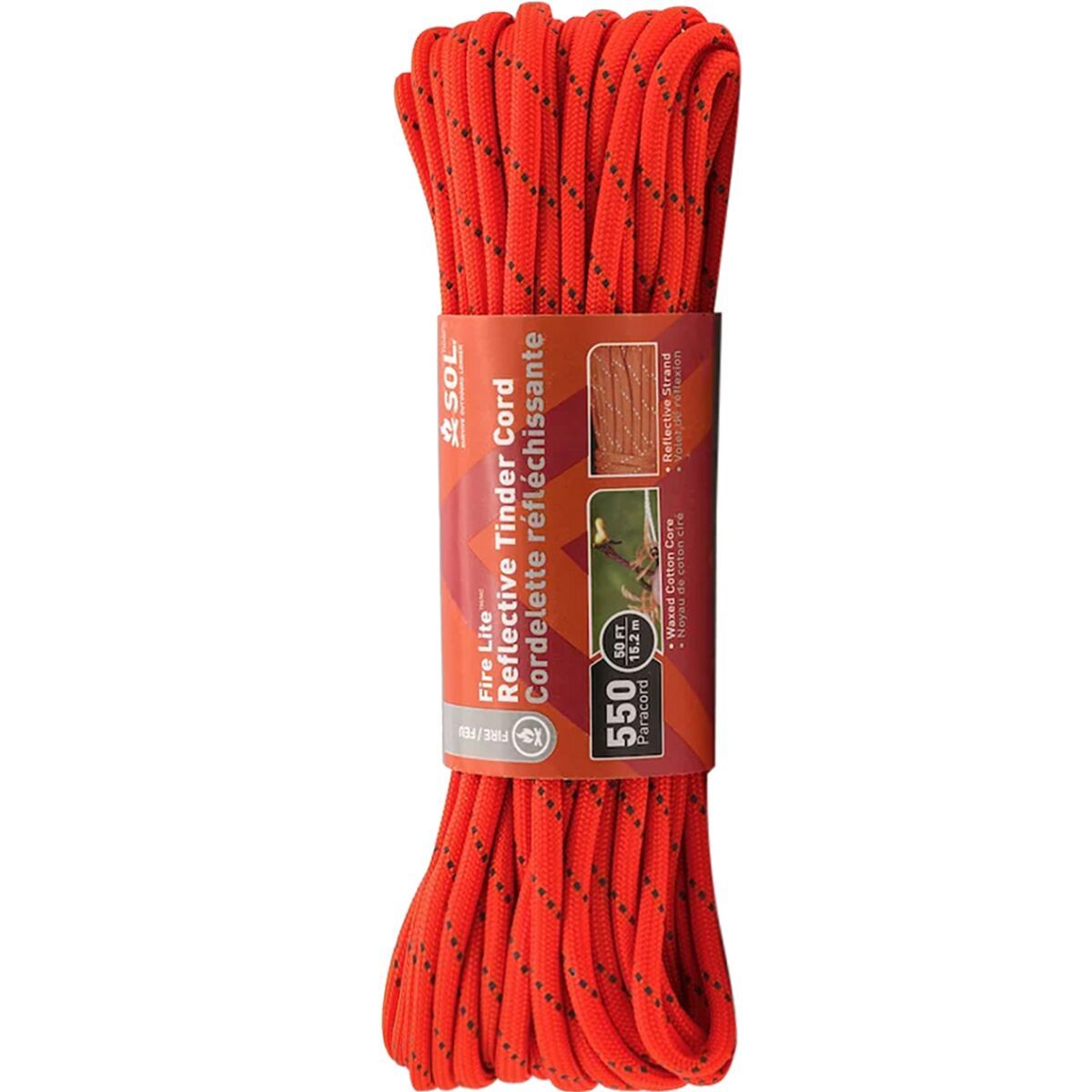 Image of S.O.L Survive Outdoors Longer Fire Lite 550 Reflective Tinder Cord One Color, 50ft