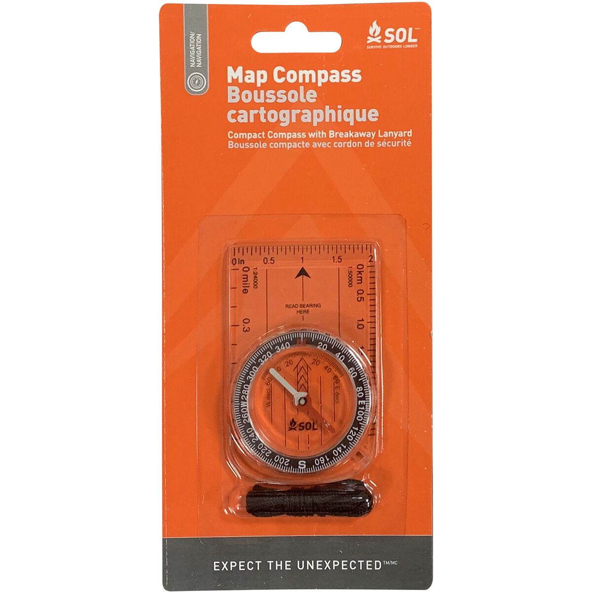 S.O.L Survive Outdoors Longer S.O.L Survive Outdoors Longer Map Compass One Color, One Size