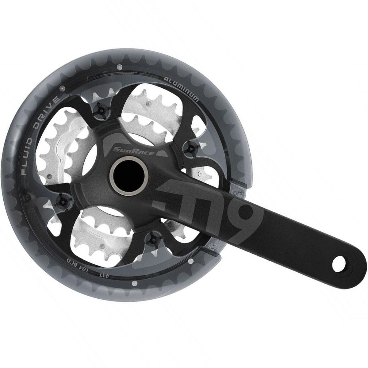 Image of SunRace Fcm954 9Sp Crankset 22/32/44T Black, 175mm