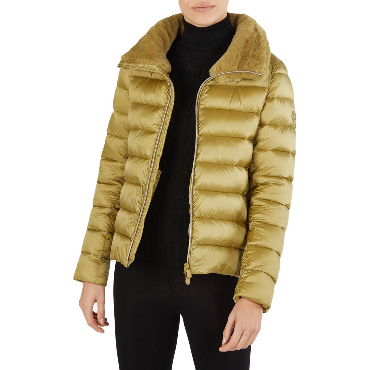 Mei Short Puffer Jacket + Faux Fur 