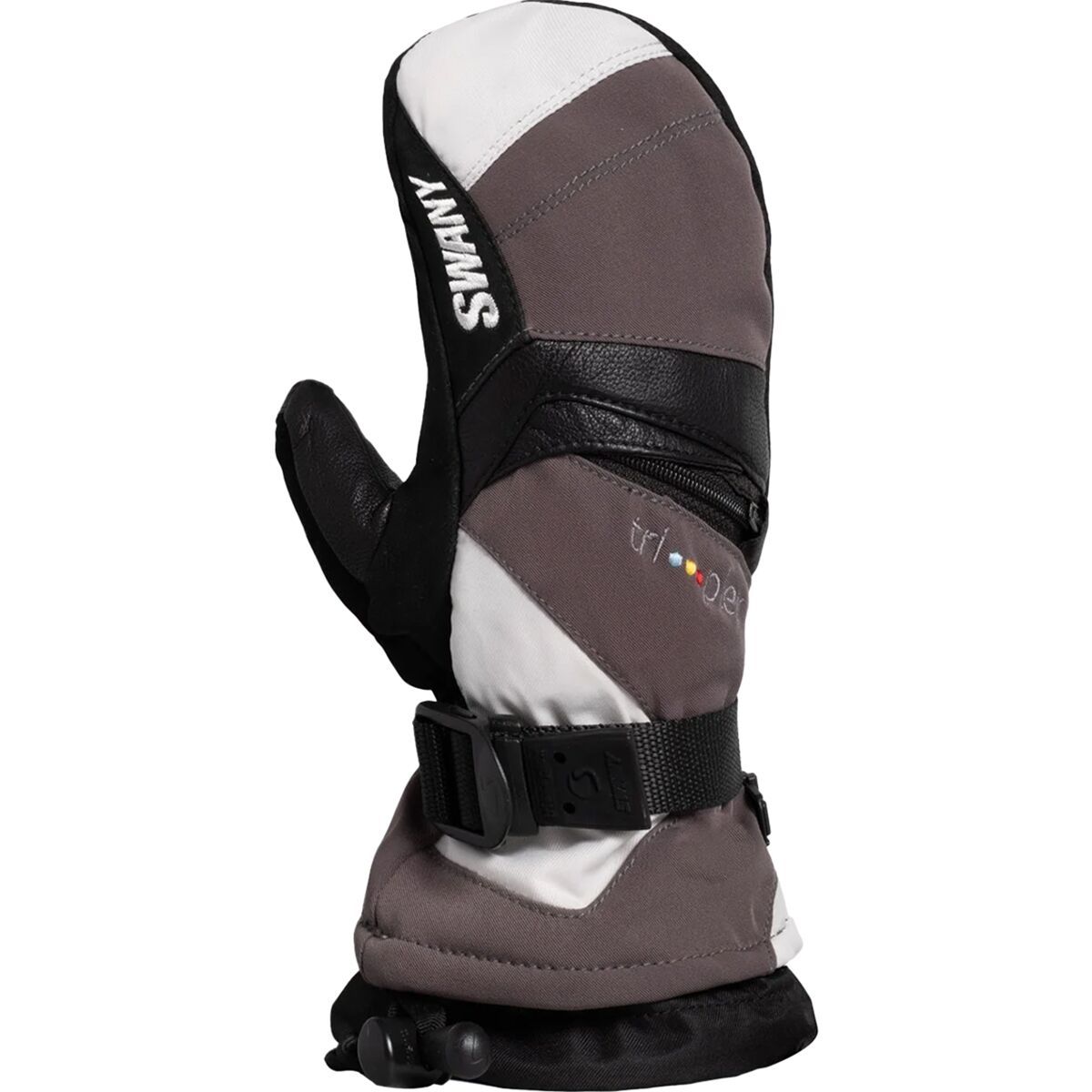 Image of Swany X-Change Jr Mitten - Kids' Dark Grey/Light Grey, S