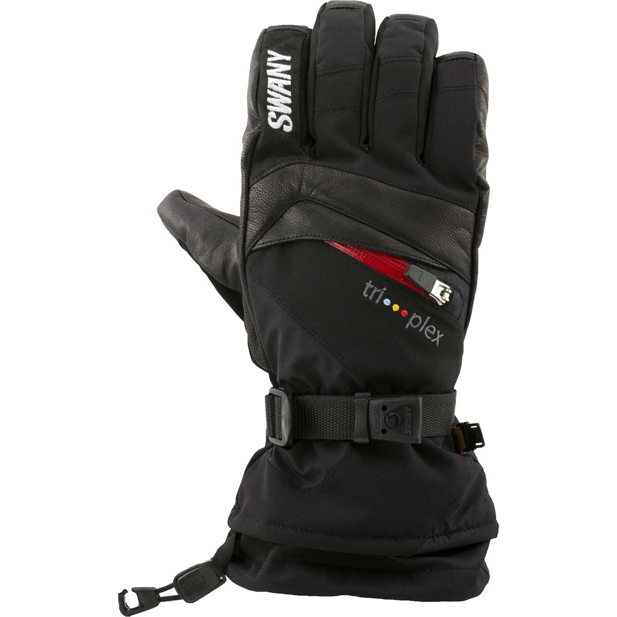 Swany X-Change Glove - Men's Black/Red Zipper