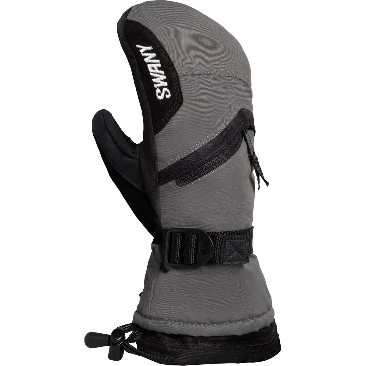 Image of Swany X-Over Mitten - Kids' Grey/Black, M