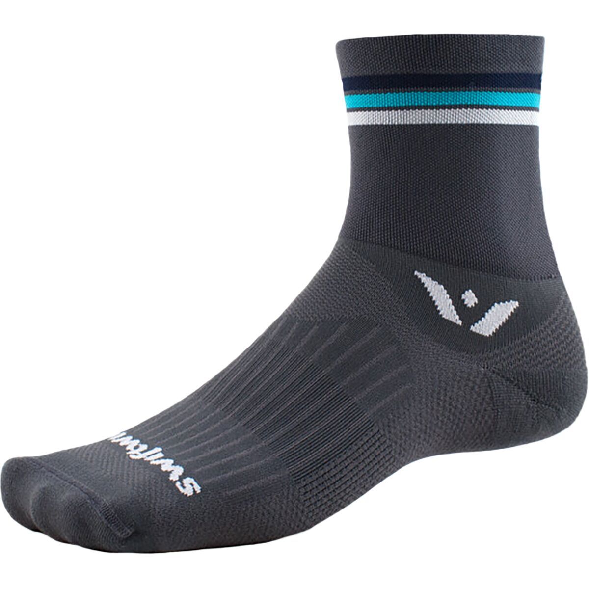 Swiftwick Aspire Four Stripe Sock Gray Stripe, M