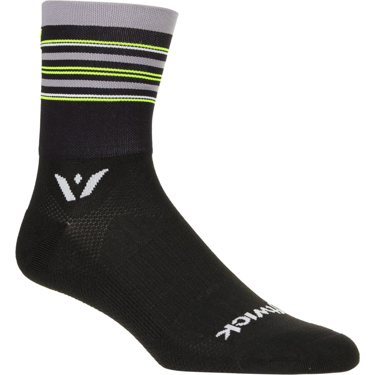 Swiftwick Aspire Four Stripe Sock Gray/Hi Vis, S
