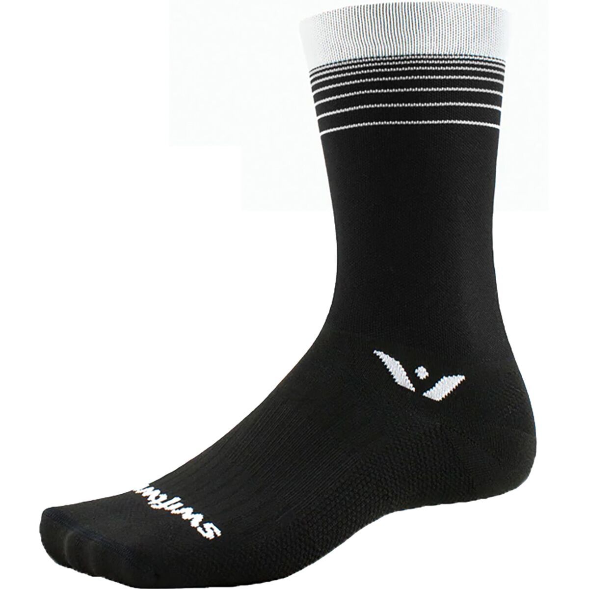 Swiftwick Aspire Seven Stripe Sock White Stripe, XL