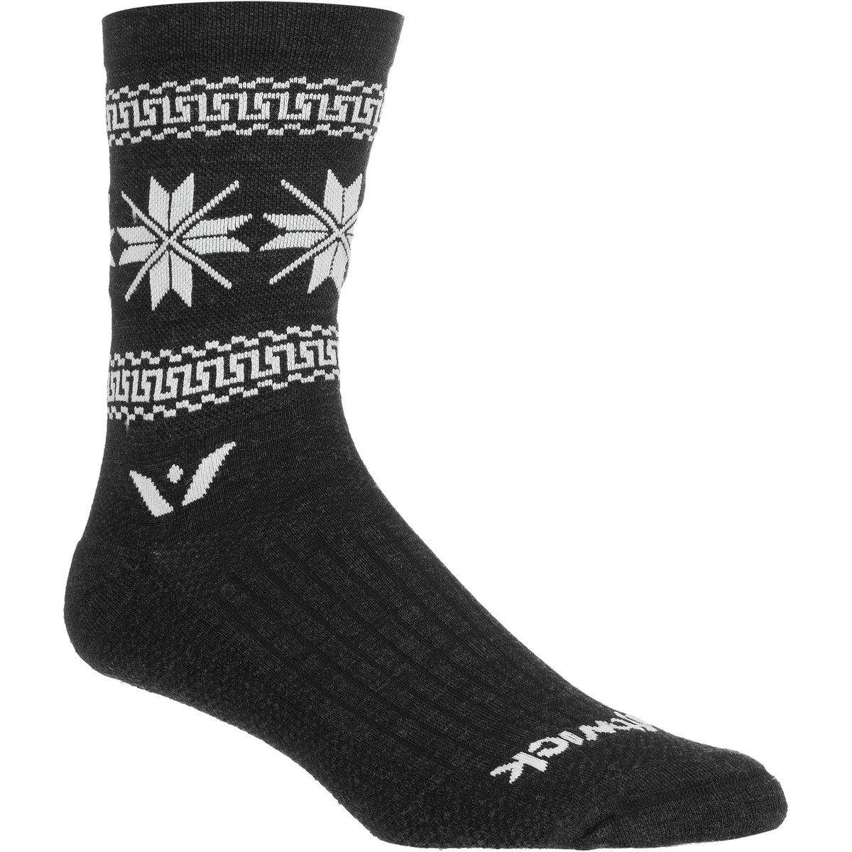 Swiftwick Vision Five Winter Sock Coal White, L