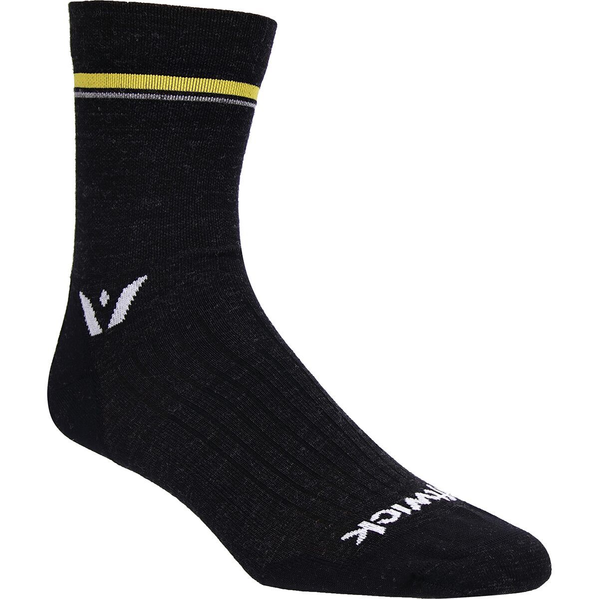 Swiftwick Pursuit Four Sock Retro Stripe Charcoal, L