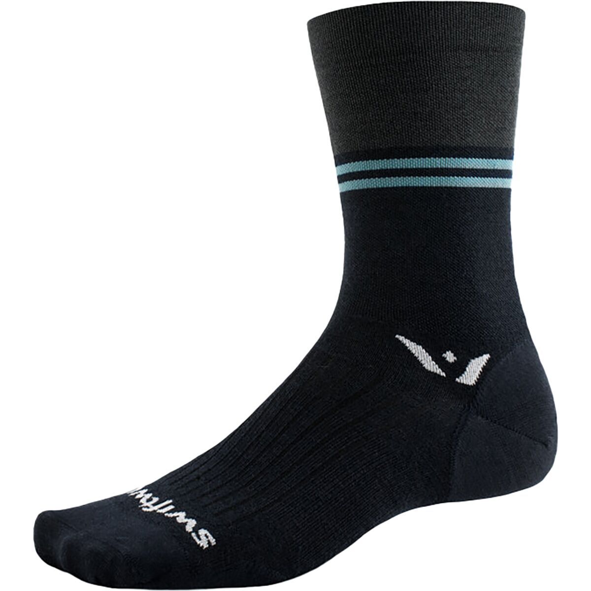 Swiftwick Pursuit Seven Sock Block Stripe Black, L