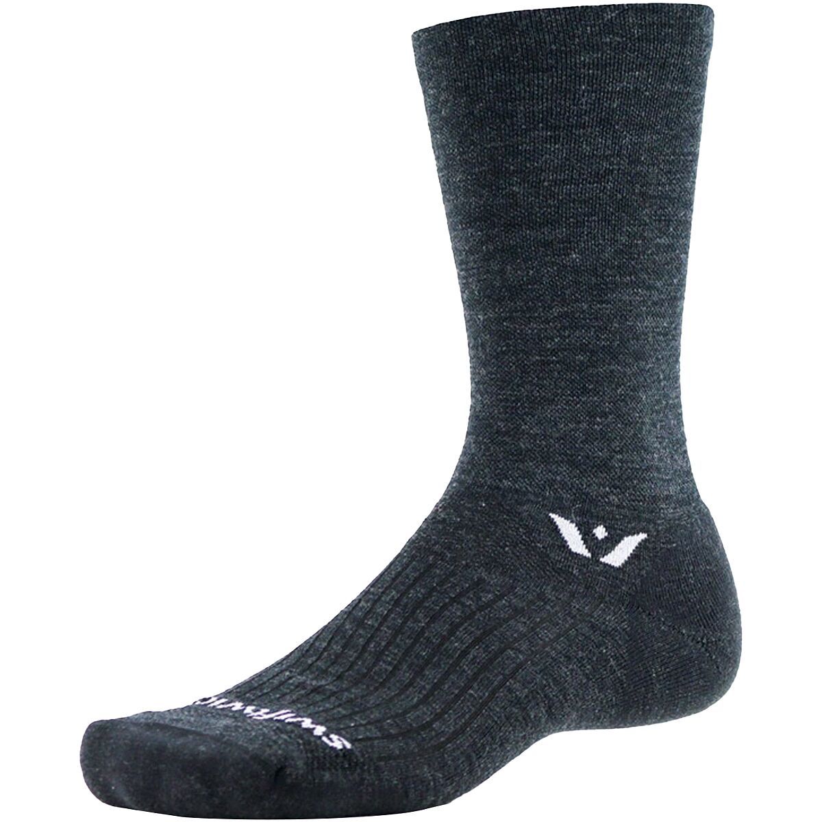 Swiftwick Pursuit Seven Sock Block Stripe Charcoal, S