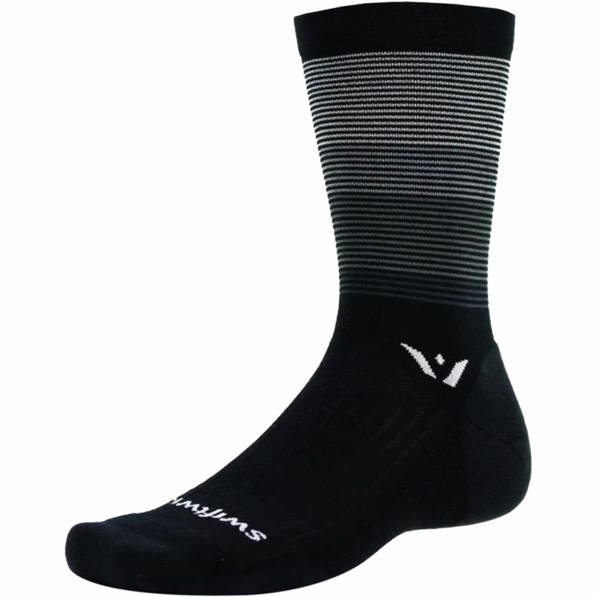 Swiftwick Pursuit Seven Sock Stripe Gray, L