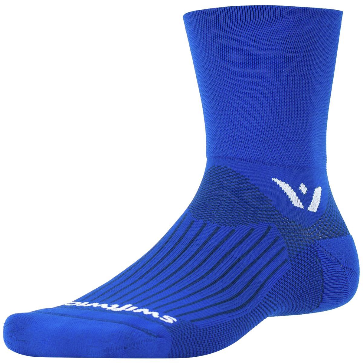Image of Swiftwick Aspire Quarter Crew High Sock Cobalt Blue, S