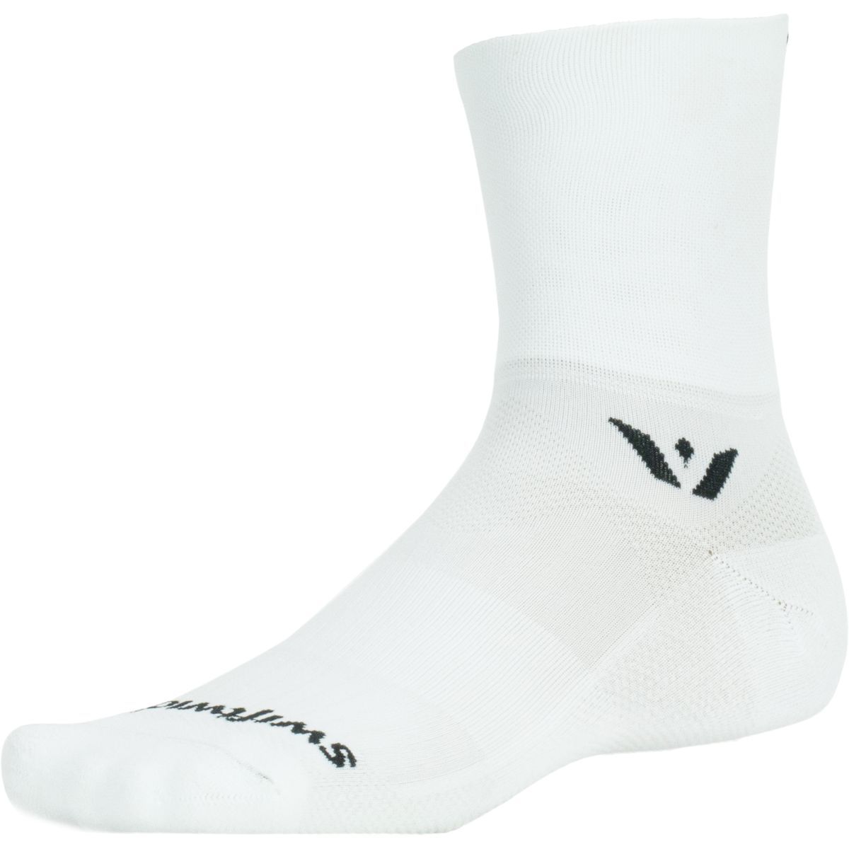 Image of Swiftwick Aspire Quarter Crew High Sock White, S