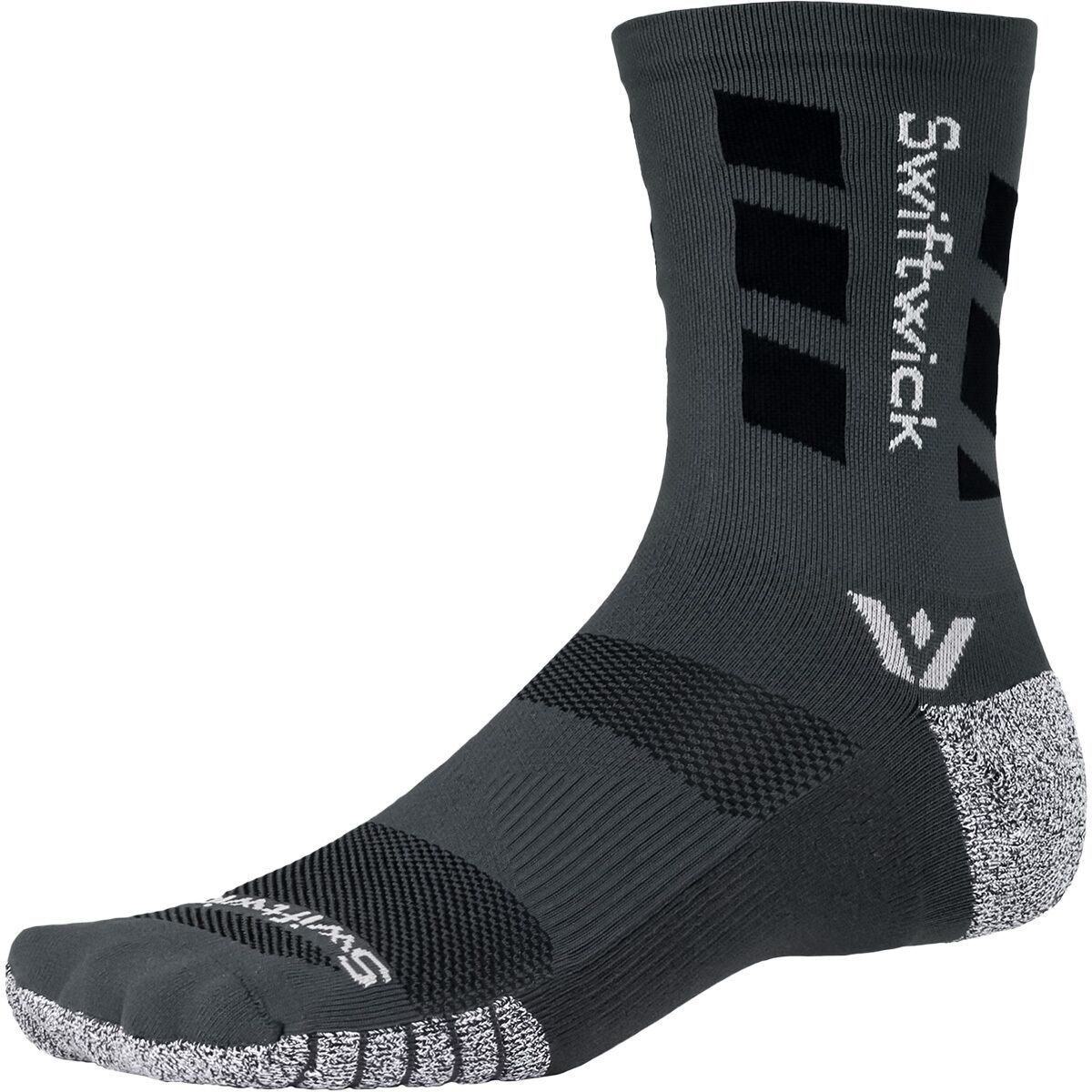 Image of Swiftwick Flite XT Mid-Crew Sock Charcoal Gray, S