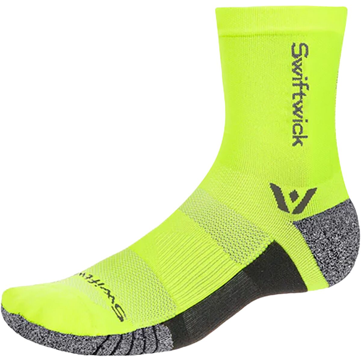 Image of Swiftwick Flite XT Mid-Crew Sock Hi-Viz Yellow, L