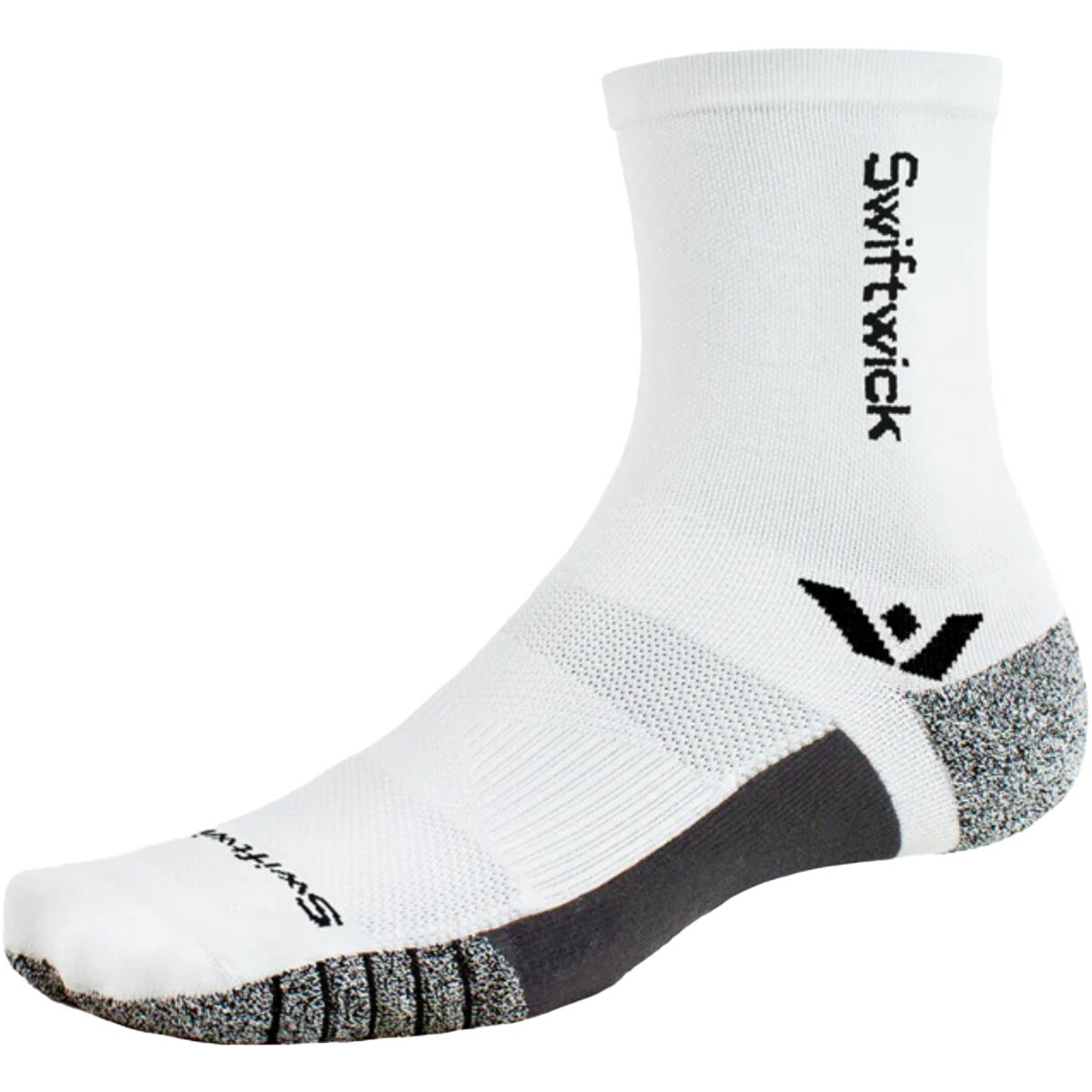 Image of Swiftwick Flite XT Mid-Crew Sock White/White, L