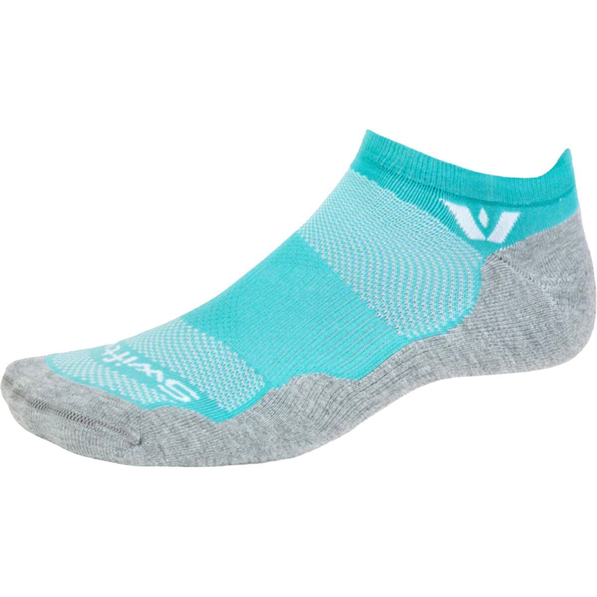 Image of Swiftwick Maxus No Show Sock Waterfall Blue, XL