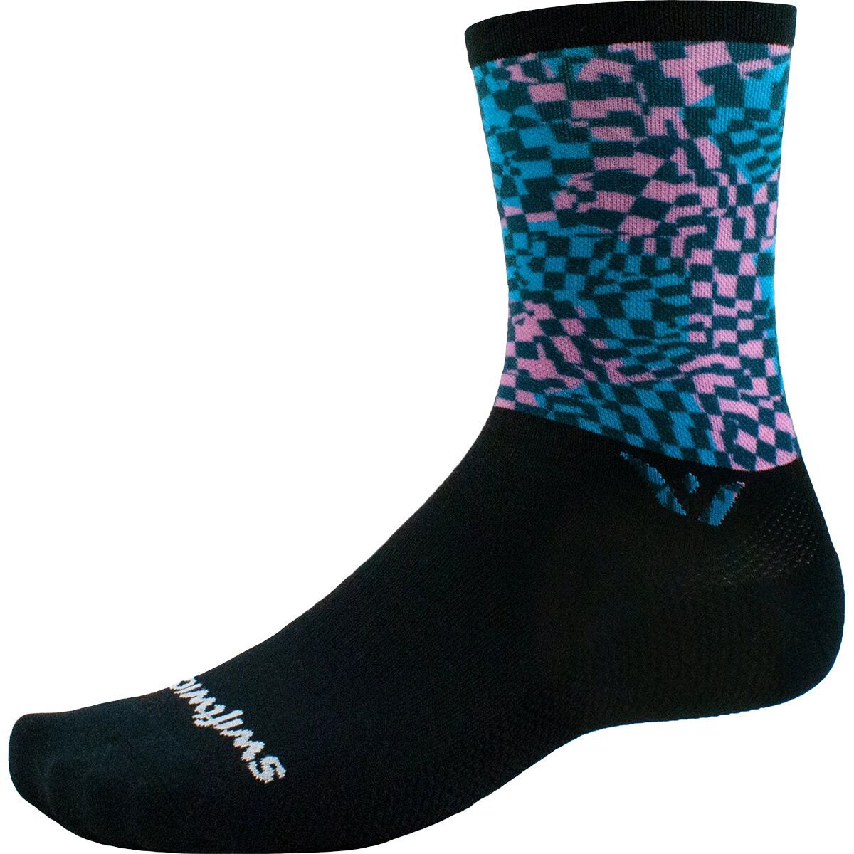 Image of Swiftwick Vision Crew Impression Sock Checkered, S