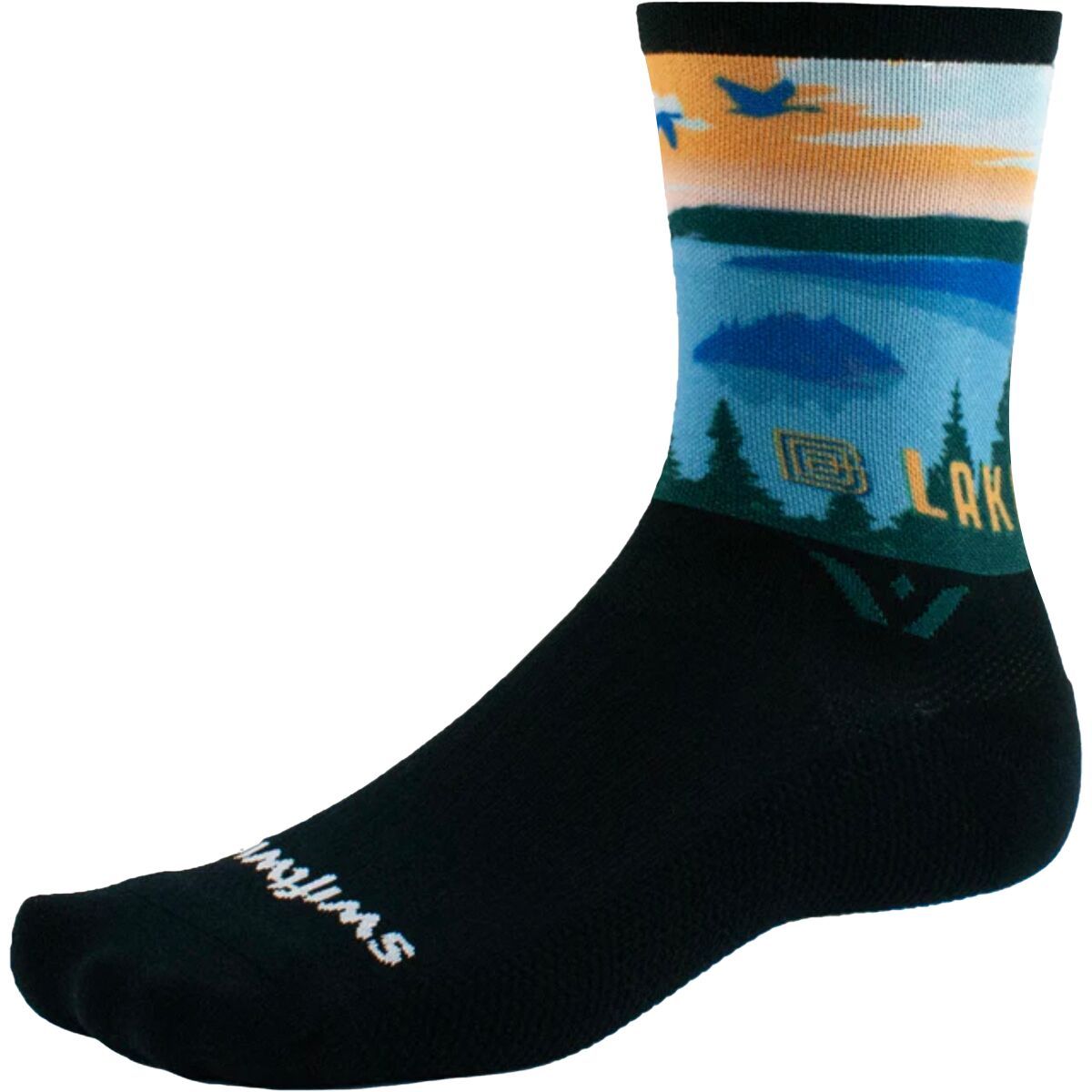 Swiftwick Vision Six Impression Sock Impression Lake Tahoe, M