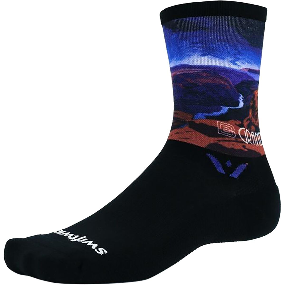 Image of Swiftwick Vision Crew Impression National Park Sock Grand Canyon, XL