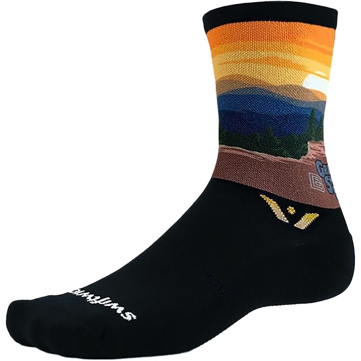 Image of Swiftwick Vision Crew Impression National Park Sock Great Smoky, S