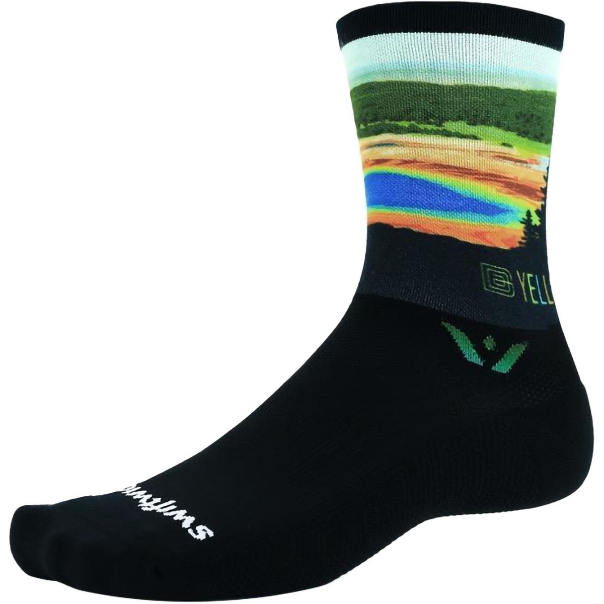 Image of Swiftwick Vision Crew Impression National Park Sock Yellowstone, L