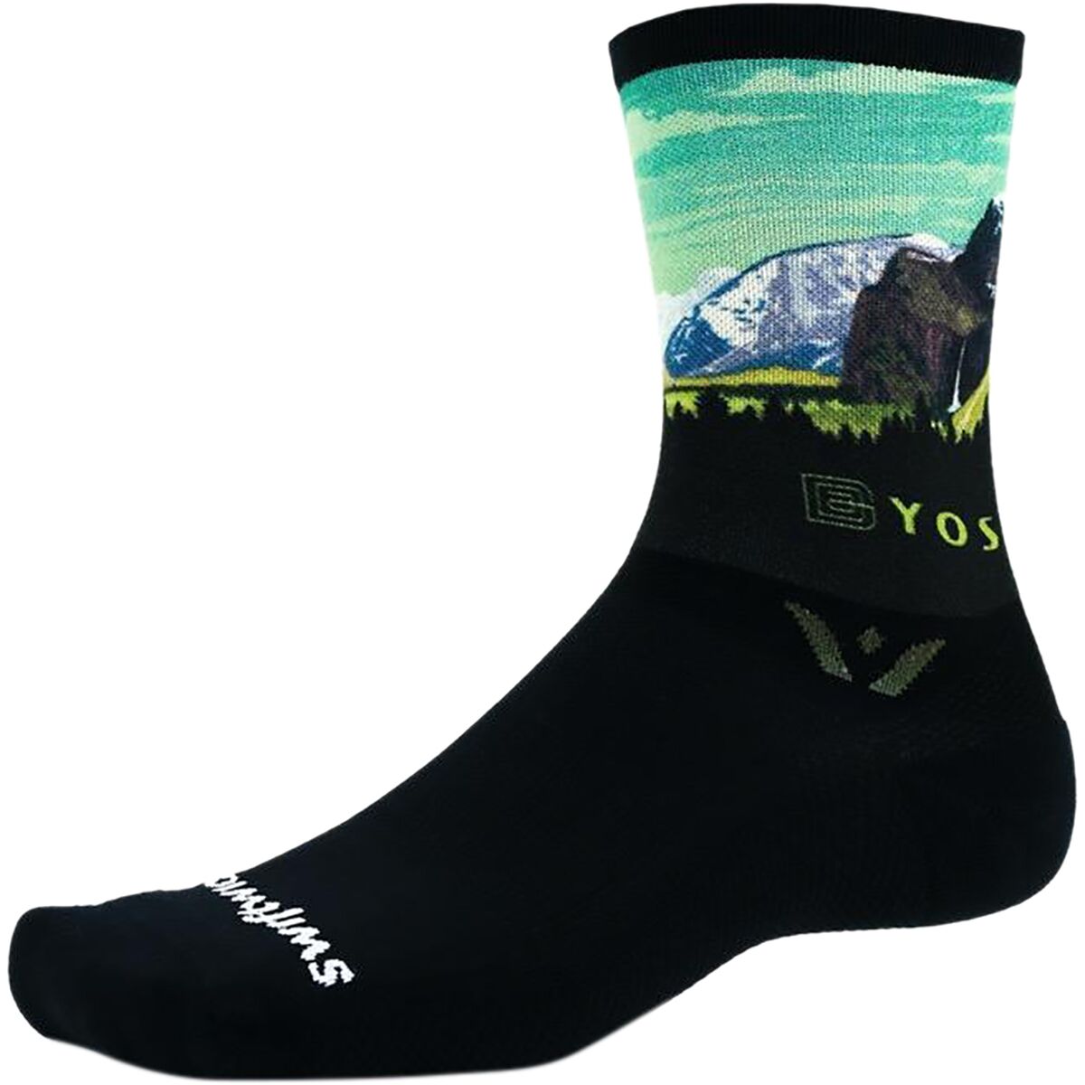 Image of Swiftwick Vision Crew Impression National Park Sock Yosemite, S