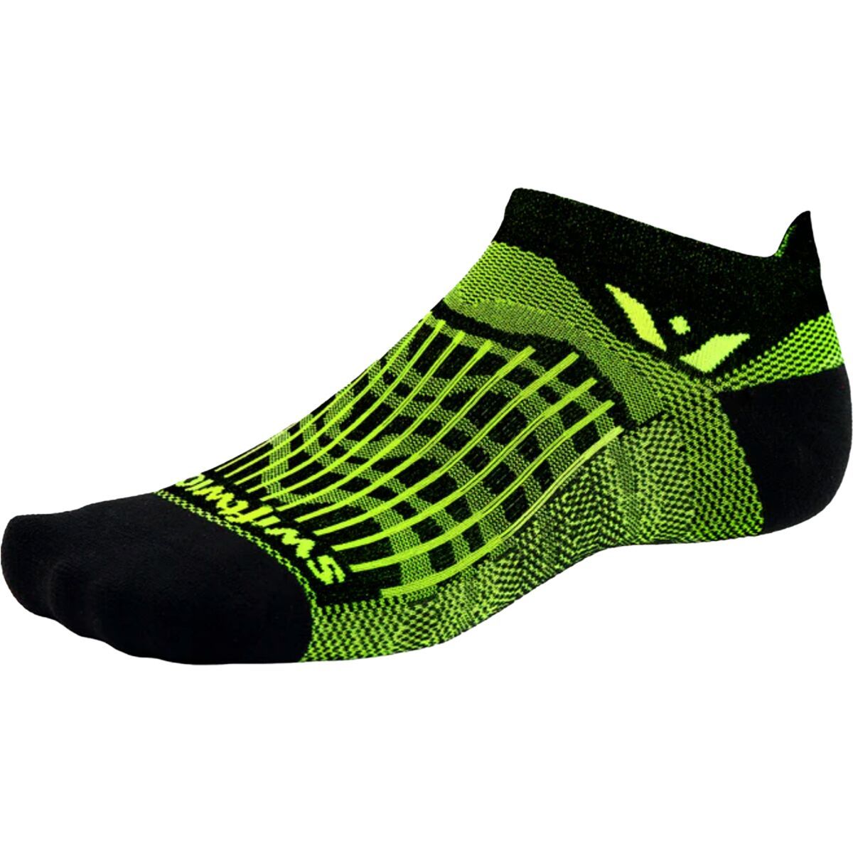 Swiftwick Aspire Zero Tab Sock Black Hi-Viz Wave, XL