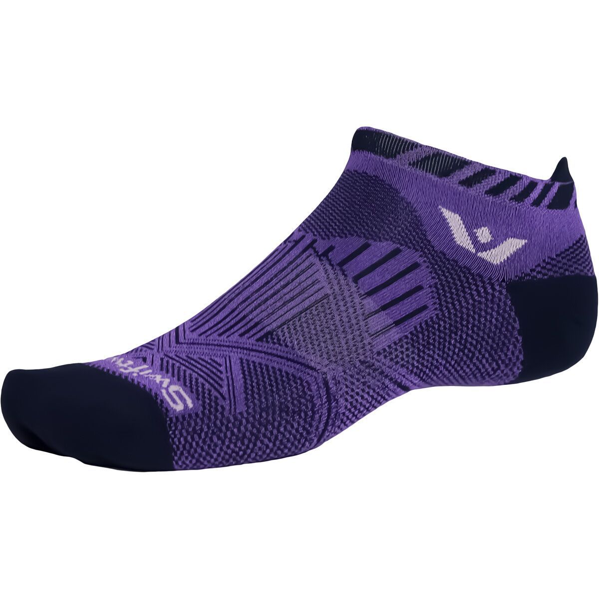 Image of Swiftwick Aspire No Show Tab Sock Navy Purple, S