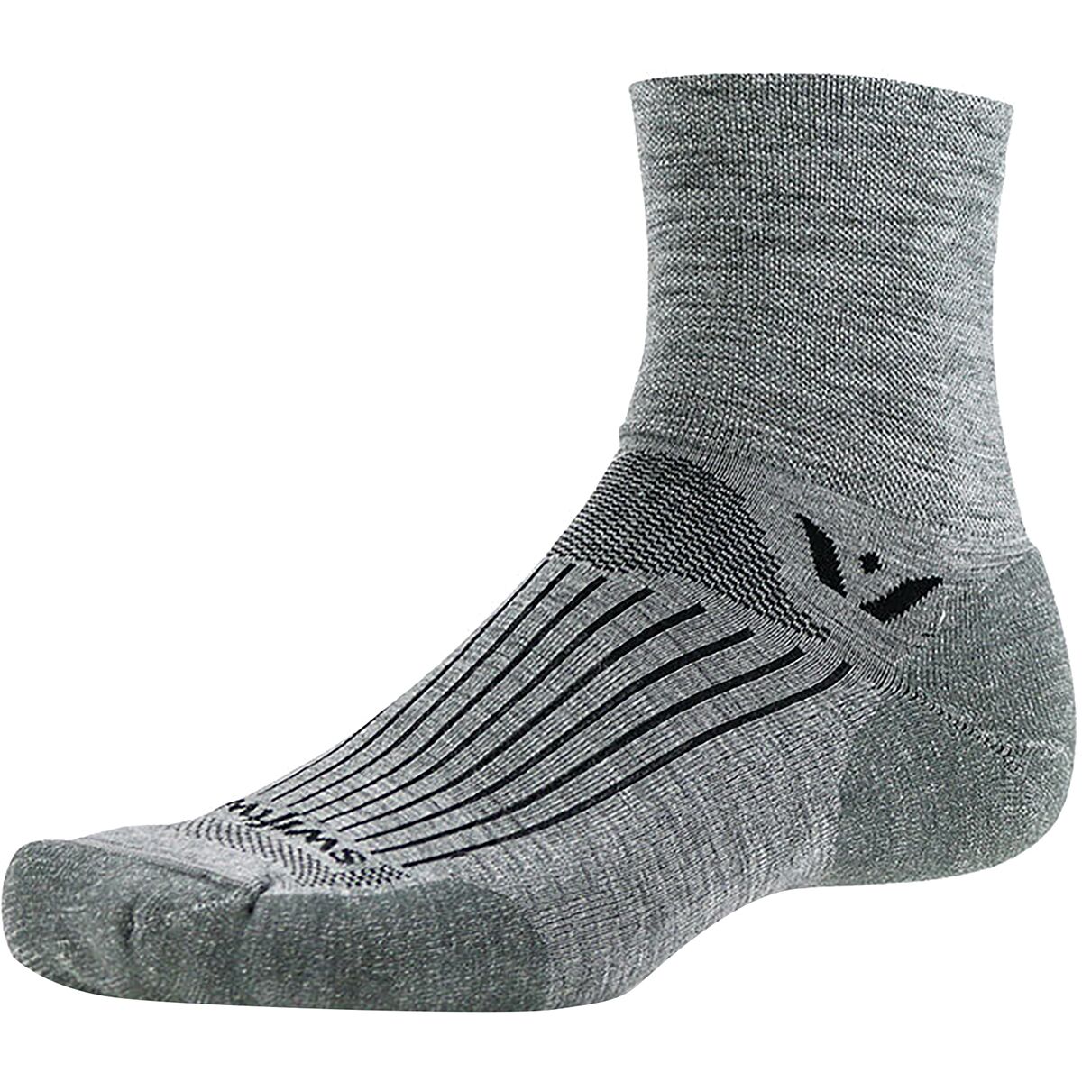 Image of Swiftwick Pursuit Quarter Crew High Sock Heather, XL