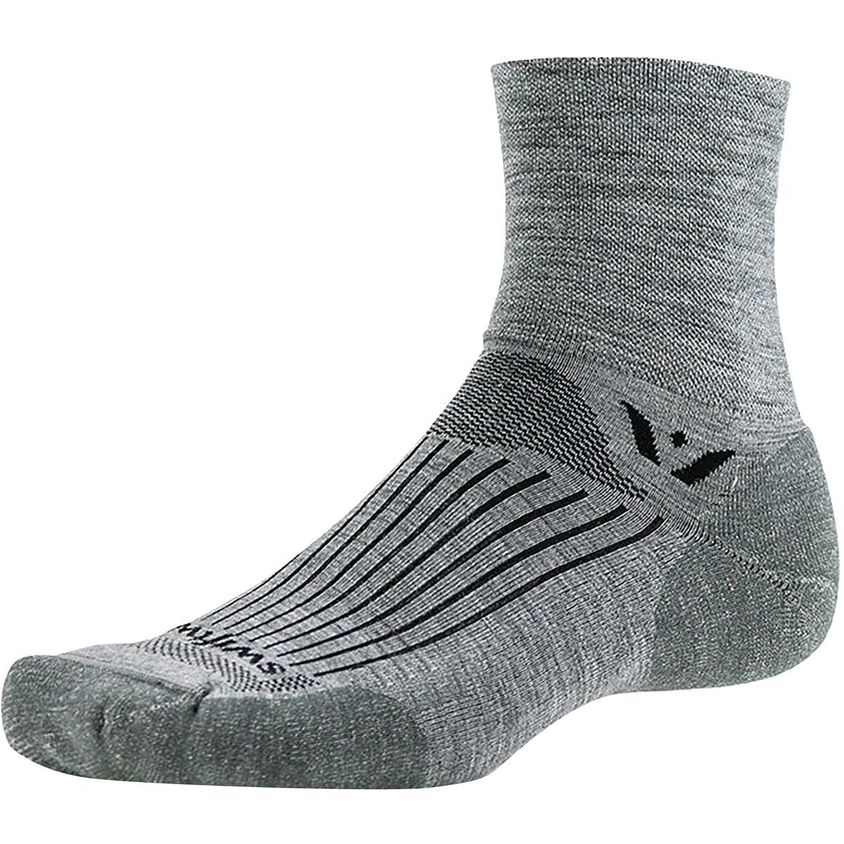 Image of Swiftwick Pursuit Quarter Crew High Sock Heather, L