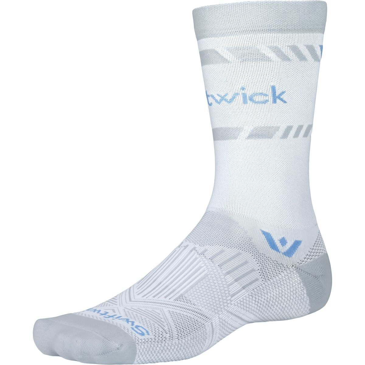 Image of Swiftwick Aspire Crew Sock Blue Gray, L