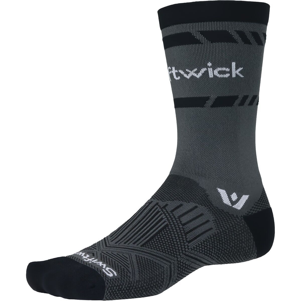 Image of Swiftwick Aspire Crew Sock Charcoal Gray, L
