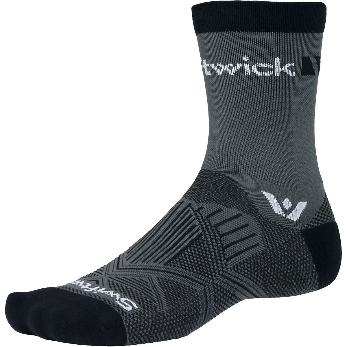 Image of Swiftwick Aspire Mid-Crew Sock Charcoal Gray, XL
