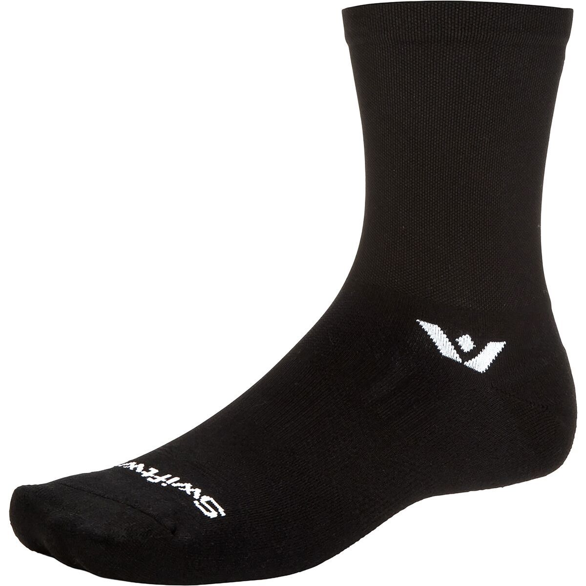 Image of Swiftwick Aspire Mid-Crew Sock Circuit Black, S