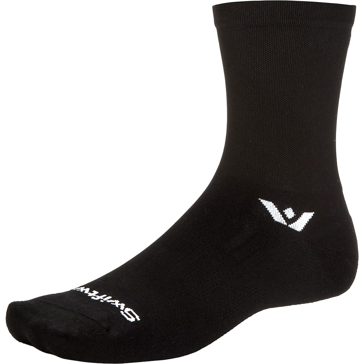 Image of Swiftwick Aspire Mid-Crew Sock Circuit Black, L