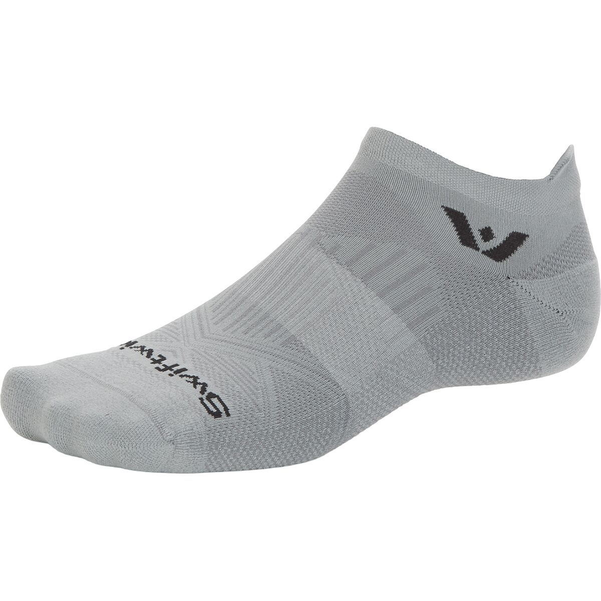 Image of Swiftwick Aspire No Show Tab Sock Circuit Pewter, L