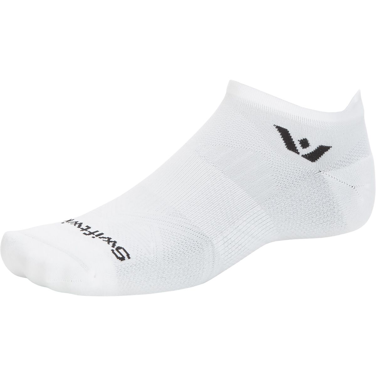 Image of Swiftwick Aspire No Show Tab Sock Circuit White, XL
