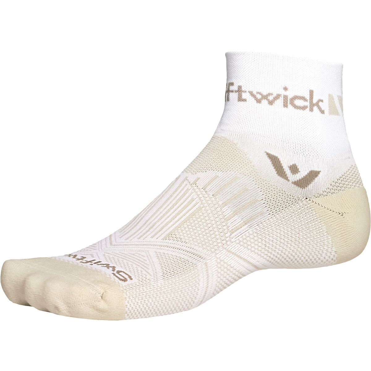 Image of Swiftwick Aspire Quarter Crew Sock Oatmeal Tan, L