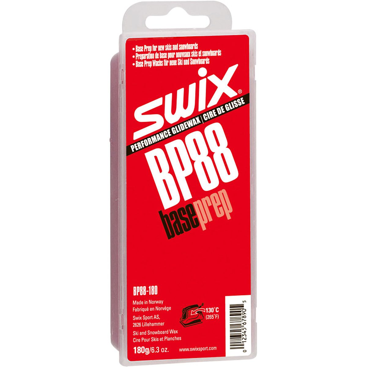 Swix Base Prep Wax Red/Base Prep, 180g