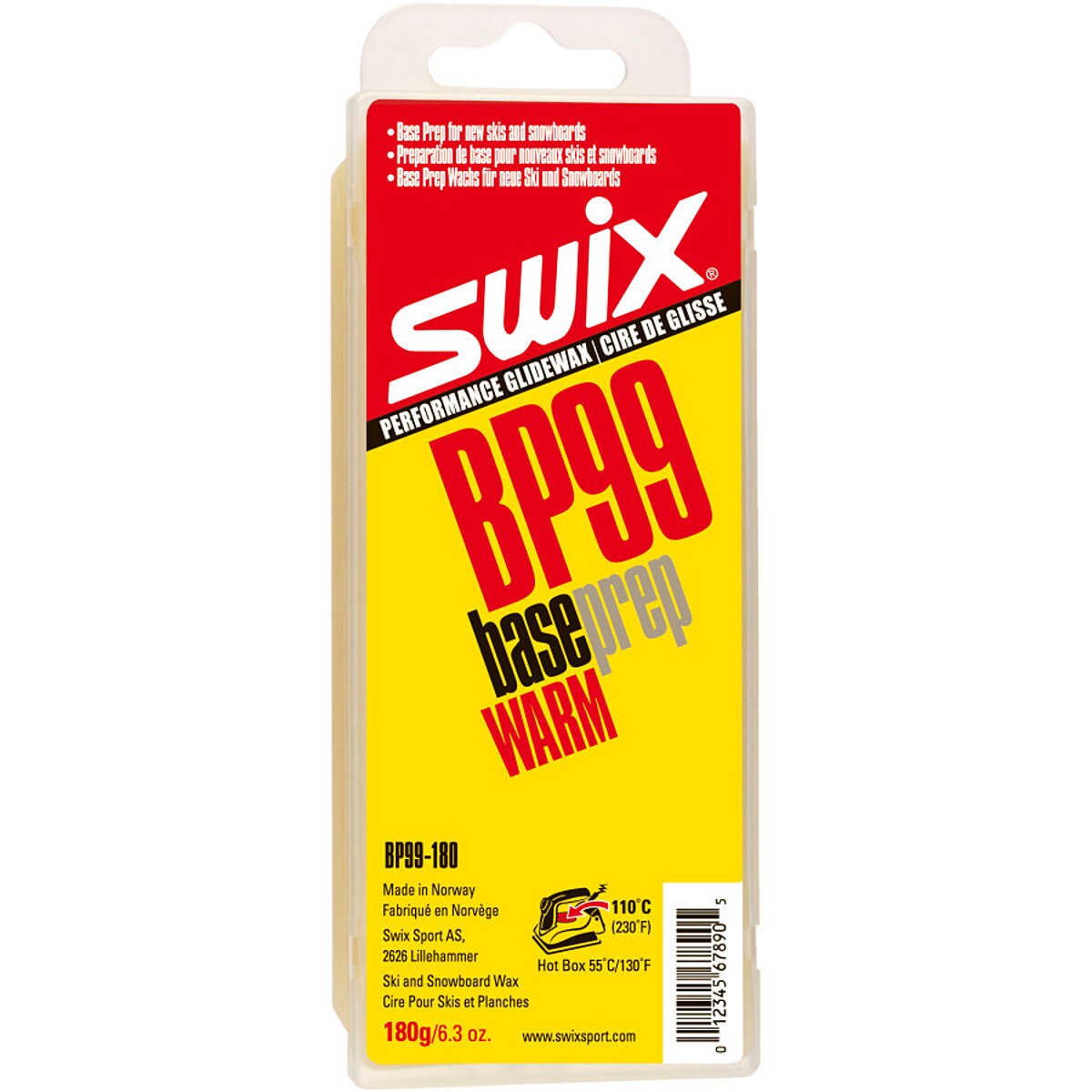 Swix Base Prep Wax Yellow/Base Prep Warm