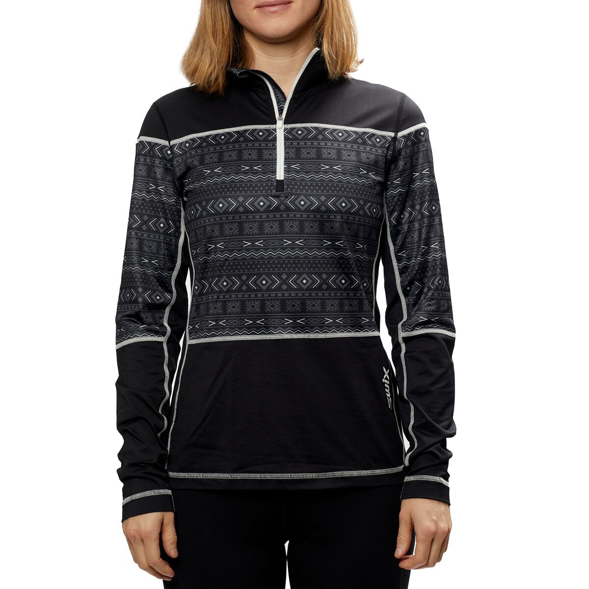 Image of Swix Tista 1/2-Zip Top - Women's Black Print, M