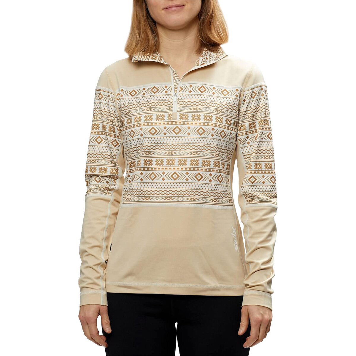 Image of Swix Tista 1/2-Zip Top - Women's Cotton Print, L