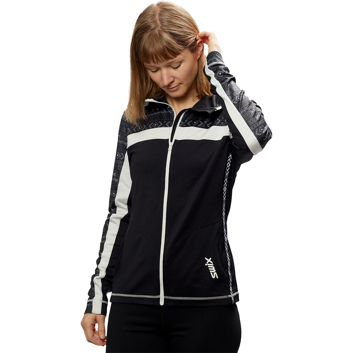 Image of Swix Tista Full-Zip Sweater - Women's Black Print, L