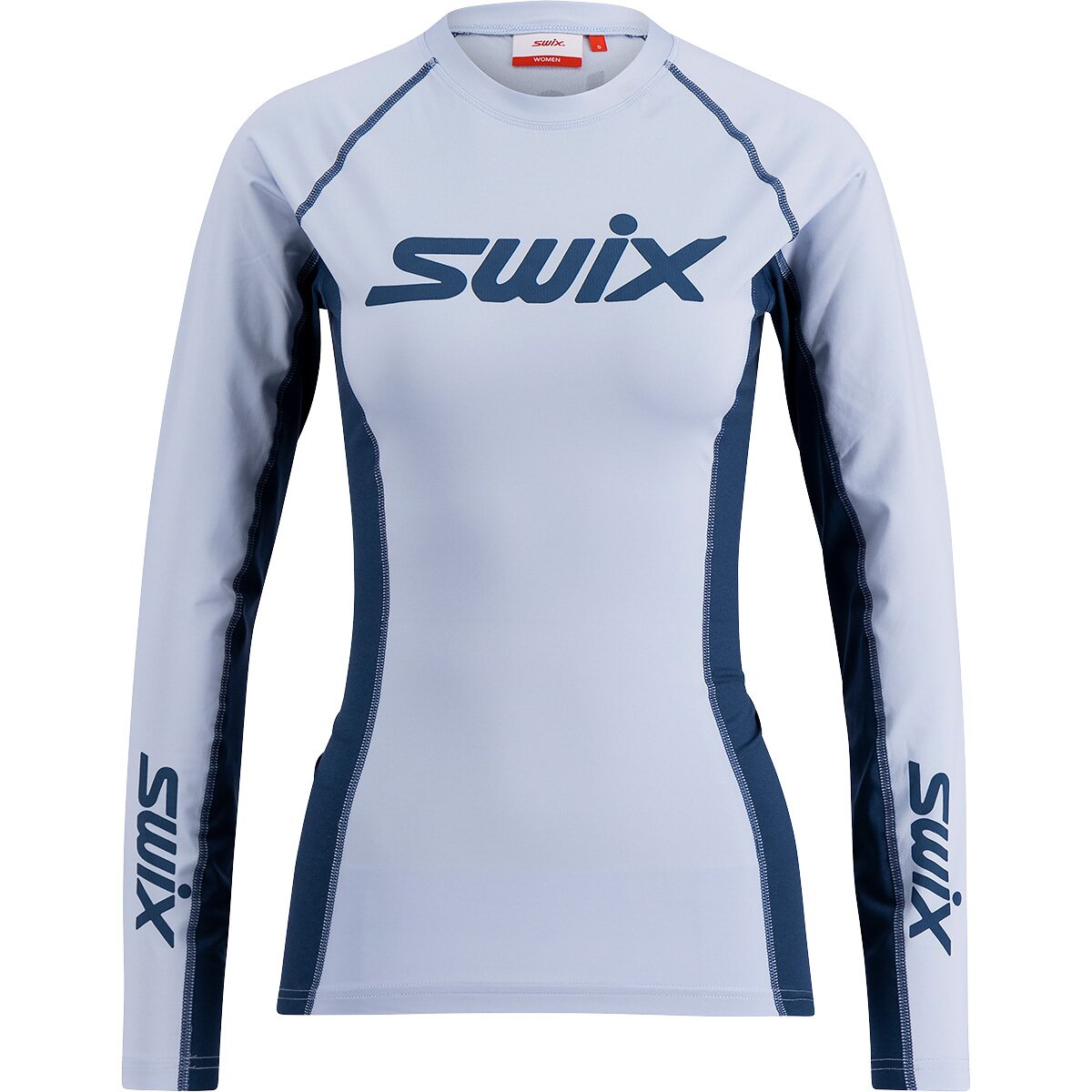 Image of Swix RaceX Dry Long-Sleeve Top - Women's Heather/Lake Blue, XL