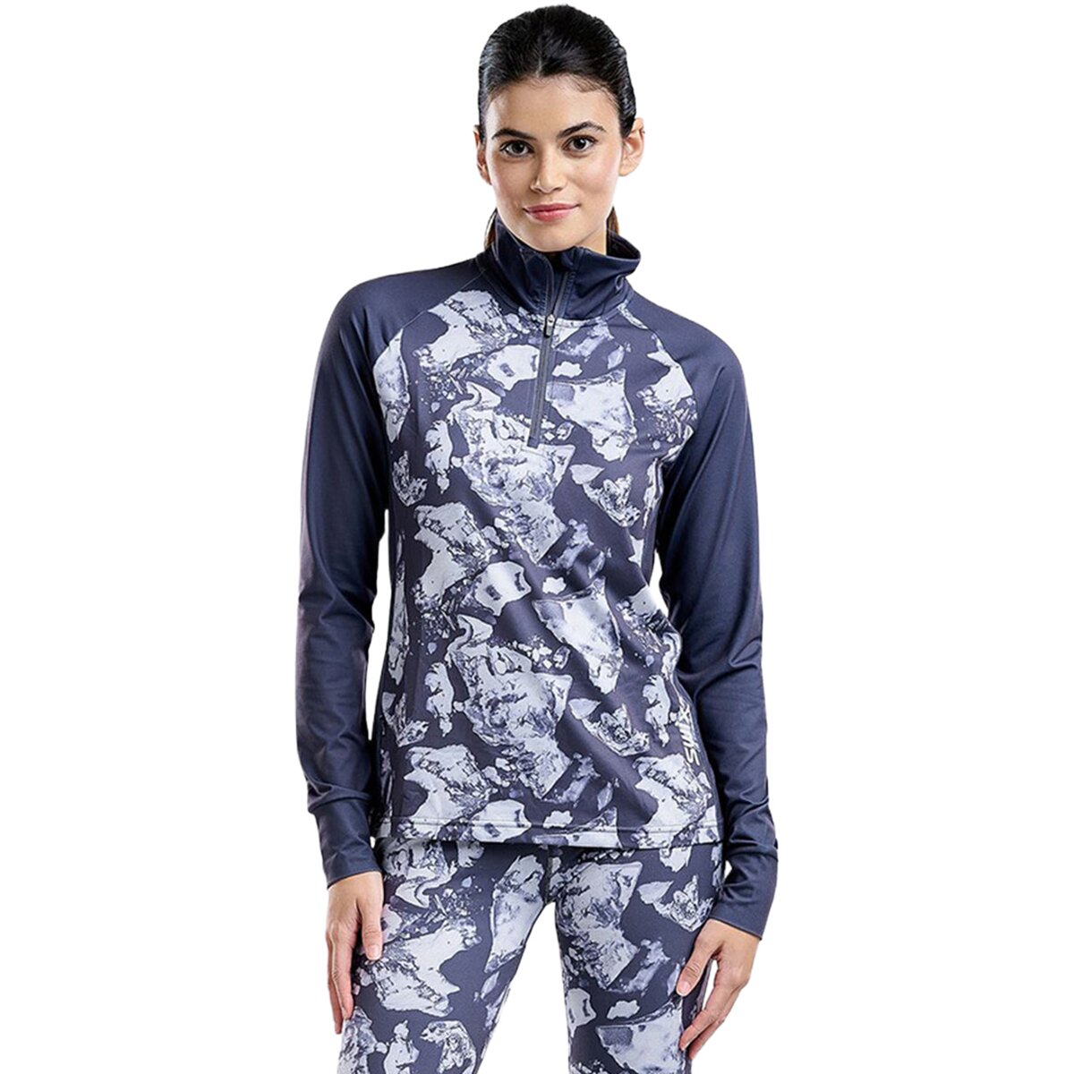 Image of Swix Tista 1/2-Zip Mid Layer Top - Women's Iceberg Print, XL