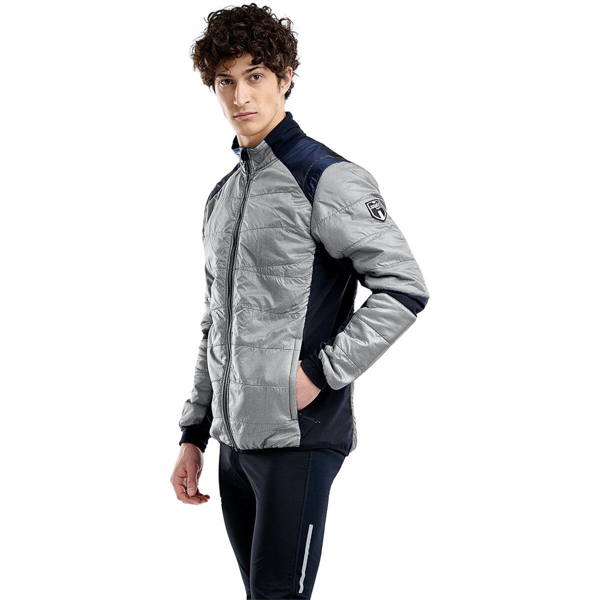 Image of Swix Mayen Quilted Jacket - Men's Light Grey Melange, L