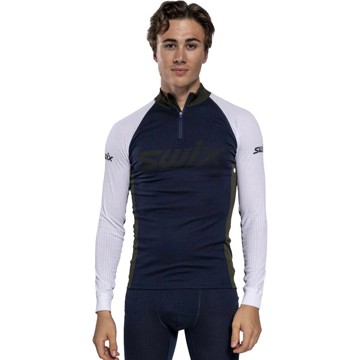 Swix RaceX Classic 1/2-Zip Top - Men's Dark Navy/Bright White, XL